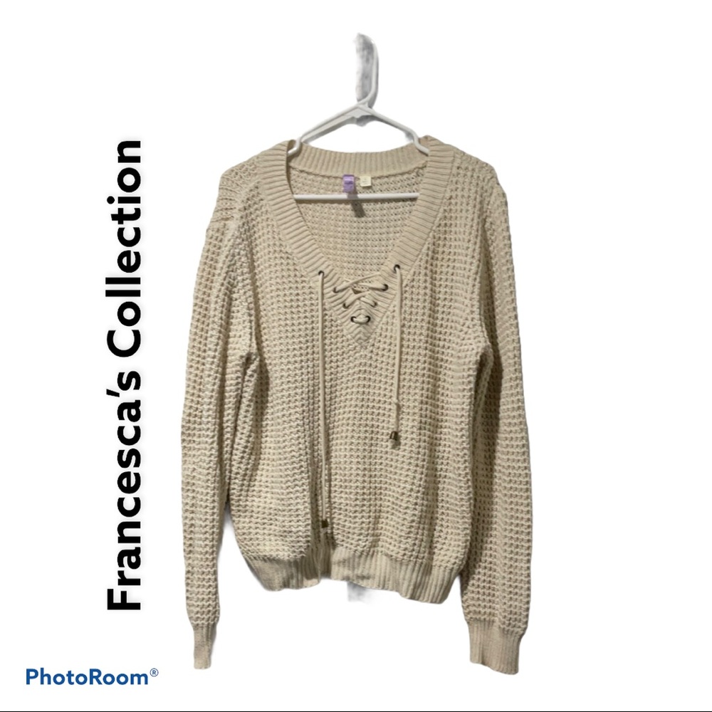 Francesca’s jersey knit sweater